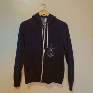 Blue AK Starfish zip up hoodie